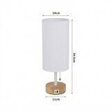 Brilagi - Stona lampa sa USB portom TABLON 1xE27/25W/230V hrast/bela | Eponuda.com