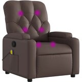 Maison Chic masažni naslanjač - Relax naslanjač rjavo umetno usnje, (22134347) | Shoptok.si