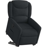 vidaXL Naslonjač na podizanje od tkanine crni | shoptok.hr