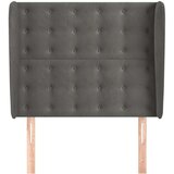  Vzglavje z ušesi temno sivo 93x23x118/128 cm žamet, (20792939) | Shoptok.si