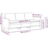  Trosjed siva 180 cm od umjetne kože | shoptok.hr