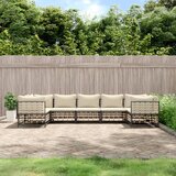 Maison Chic Seti vrtnega pohištva - Vrtna garnitura 7-delna z blazinami antracit poli ratan, (21796429) | Shoptok.si
