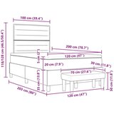  Postelja z vzmetnico Komplet 2 Krem Blago 120 x 200 cm, (22067149) | Shoptok.si