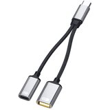 INF Vsestranski 2-v-1 adapter 27W: Type-C na USB in avdio za hitro polnjenje, (5000291535) Cene