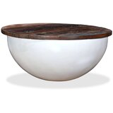 The Living Store Stolić za kavu od masivnog obnovljenog drva bijeli oblik zdjele | shoptok.hr