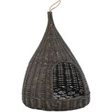  Kućica za mačke s jastukom siva 40 x 60 cm od prirodne vrbe | shoptok.hr