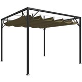 vidaXL Vrtni paviljon z zložljivo streho 3x3 m taupe 180 g/m² Cene