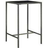 5-dijelni vrtni barski set od poliratana s jastucima sivi Siva 70 x 70 x 110 cm | shoptok.hr
