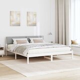  Okvir kreveta s uzglavljem Bijela i svijetlosiva 200 x 200 cm | Eponuda.ba