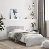  Okvir kreveta s uzglavljem LED siva boja betona 100 x 200 cm | shoptok.hr