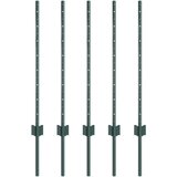  Ogradni postovi 5 kom U-Kanal Zeleni 80 cm Čelik | shoptok.hr
