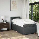  Krevet s oprugama i madracem tamnosivi 90x200 cm od tkanine | shoptok.hr