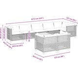  9-dijelni set vrtnih sofa od poliratana s jastucima sivi | shoptok.hr