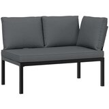 vidaXL 2-dijelni set vrtnih sofa s jastucima crni aluminijski | shoptok.hr