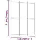 Sobna pregrada s 3 panela crna 150 x 200 cm od tkanine | shoptok.hr