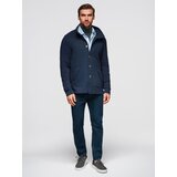 Ombre Men's button-down sweatshirt with collar - navy blue | Eponuda.ba