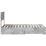  Okvir za krevet s uzglavljem Betonski sivi 90 x 190 cm | shoptok.hr