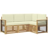  Setovi sofa s jastukom 4 pcs Bijela i krem Poliester | shoptok.hr