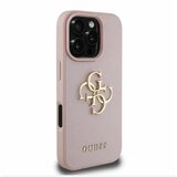 Guess PU Grained 4G Metal Logo Zadní Kryt pro iPhone 16 Pro Pink Ovitek za telefon Vijolična | Shoptok.si