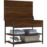 vidaXL Klop za čevlje rjavi hrast 70x42,5x50 cm inženirski les | Shoptok.si