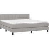  Box spring s madracem LED svjetlosivi 180x200 cm tkanina | shoptok.hr