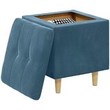  Otoman za pohranu s jastukom Plava 40 x 40 x 45 cm Baršun | Eponuda.ba