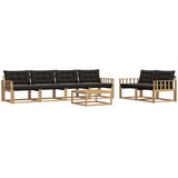  Set vanjskih sofa 7 kom. Bijela i crna | shoptok.hr