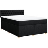  Krevet s oprugama i madracem crni 160x200 cm od tkanine | shoptok.hr