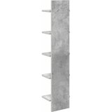  Zidna polica Betonska siva 22 x 15 x 100 cm Konstruirano drvo - Betonska siva 1 22 x 15 x 100 cm (5 etaža) | shoptok.hr