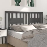 vidaXL vzglavna sivo 126x4x100 cm trdna borovina Cene