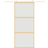  Klizna vrata zlatna 90 x 205 cm matirano staklo ESG i aluminij | shoptok.hr