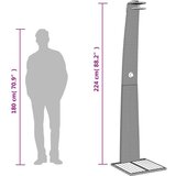 vidaXL vanjski tuš bež 55x60x224 cm od poliratana i bagremovog drva | shoptok.hr