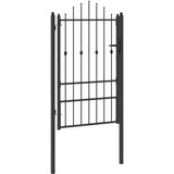  Ogradna vrata HORST 100 x 150 cm Metal Crna Može se zaključati | shoptok.hr