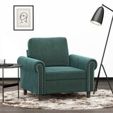  The Living Store Fotelj temno zelen 60 cm žamet - Enosed, (21495035) | Shoptok.si