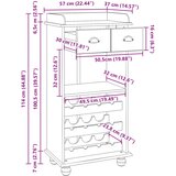  Ormar za vino ASKIM Bijela s medenim vrhom 57 x 37 x 114 cm | shoptok.hr