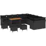  Sjedeća garnitura za vrt 14 pcs Crna poliratan | shoptok.hr