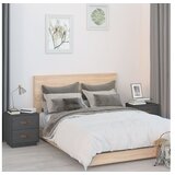  Noćni ormarići 2 kom sivi 40 x 34 x 45 cm od masivne borovine | shoptok.hr