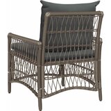  Vrtna stolica s jastukom Siva 73 x 61 x 77 cm poliratan | shoptok.hr