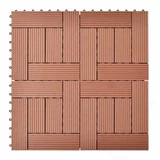  11 kosov 30 x 30 cm rjavih zunanjih ploščic WPC 1 m², (21143950)