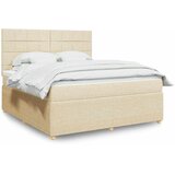  Krevet s oprugama i madracem krem 180x200 cm od tkanine | shoptok.hr
