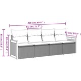  4-dijelni set vrtnih sofa od poliratana s jastucima crni | shoptok.hr