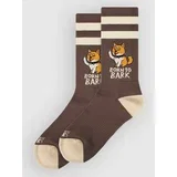 Born To Bark - Mid High Nogavice beige & blue