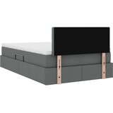  Krevet s prostorom za pohranu s LED-om Tamno siva 120 x 190 cm | shoptok.hr