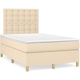  Krevet s oprugama i madracem krem 120 x 200 cm od tkanine | shoptok.hr