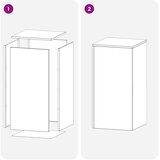  Stalak za biljke Bijela 40 x 40 x 80 cm Čelik - Bijela 1x (40 x 40 x 80 cm) | shoptok.hr