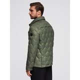 Ombre Men's quilted jacket in shirt cut - olive | shoptok.hr