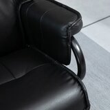  Fotelja na razvlačenje s podnožjem okretna naslon za leđa koji se može nagnuti čelični okvir crna | shoptok.hr