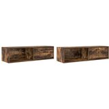 TV ormarići 2 kom boja dimljenog hrasta 100x31x25,5 cm drveni | Eponuda.com
