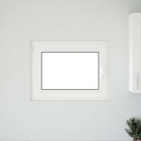  Okno za klet RISOR 80 x 50 cm PVC in steklo Bela, (5000215203) | Shoptok.si