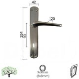 Dabel Kvaka šild za vrata Kotor inox 90/42/254/10/120/8/9 KLJ DBP0 (0101992) | ePonuda.com